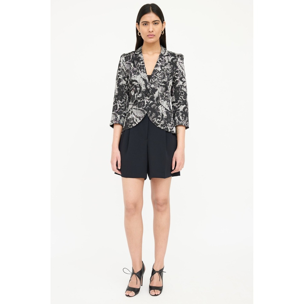 Smythe Serpentine Lace Print Blazer Black White Size 10 | Statement‎ Jacket